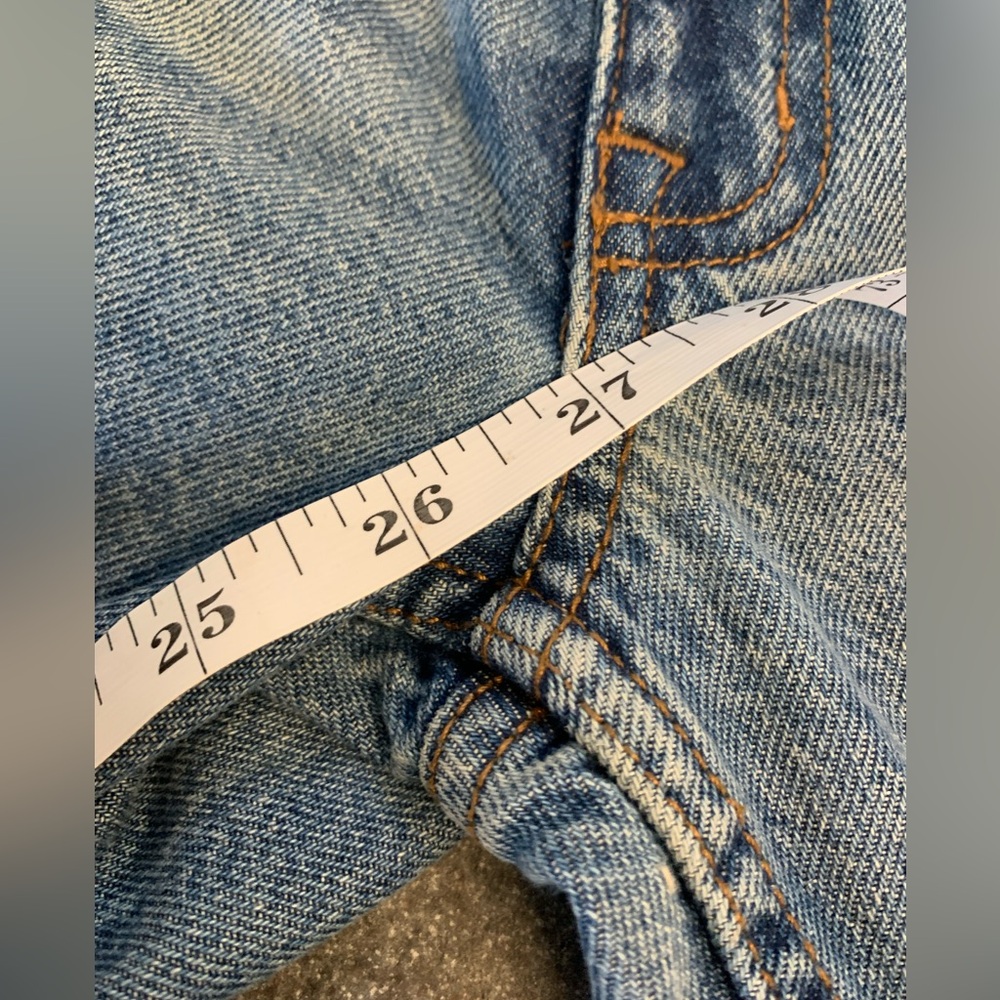 Aeropostale 000 XXS Short Low Rise Baggy Distressed Denim Jeans - Picture 10 of 10